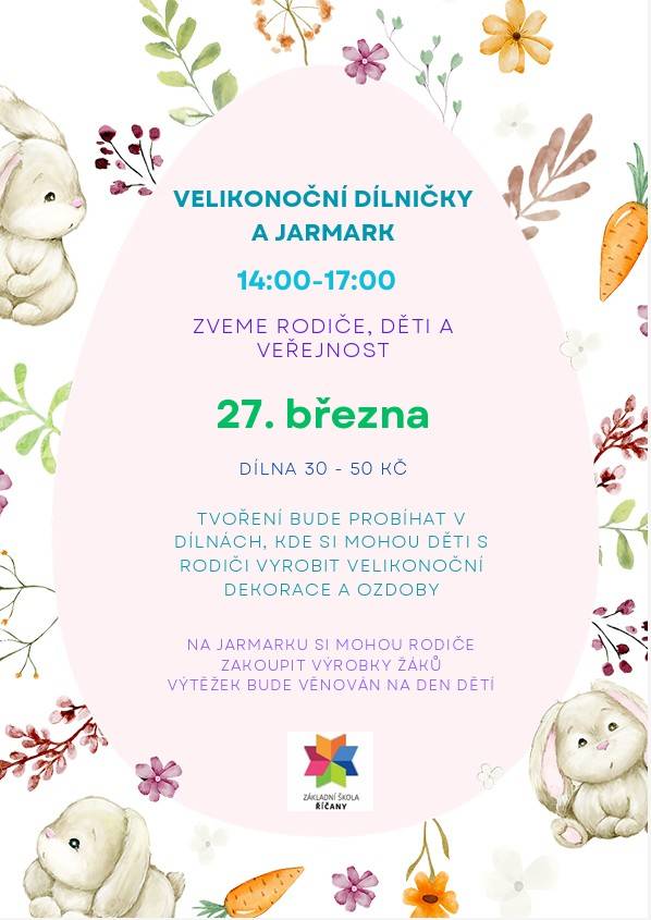 Velikonoční dílničky a jarmark  27. března 2026