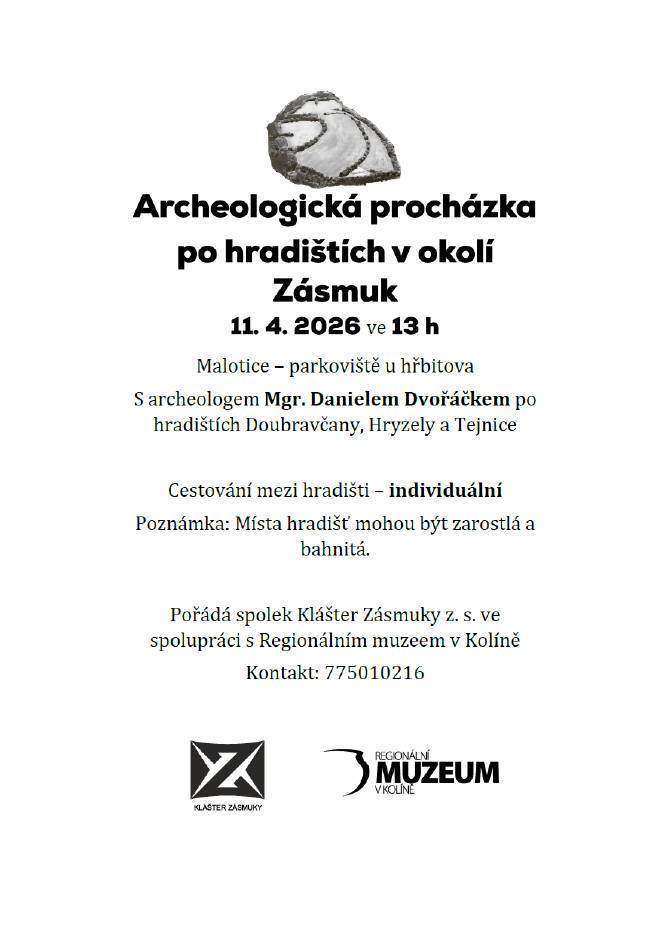 Srdečně zveme občany na poznávací turistickou akci místních hradišť   V sobotu 11.4.2026 sraz ve 13:00 v Maloticích