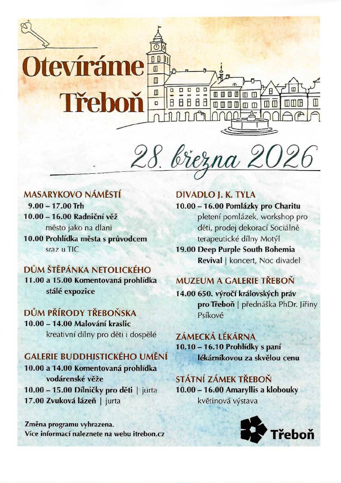 Otevíráme Třeboň 28.03.2026