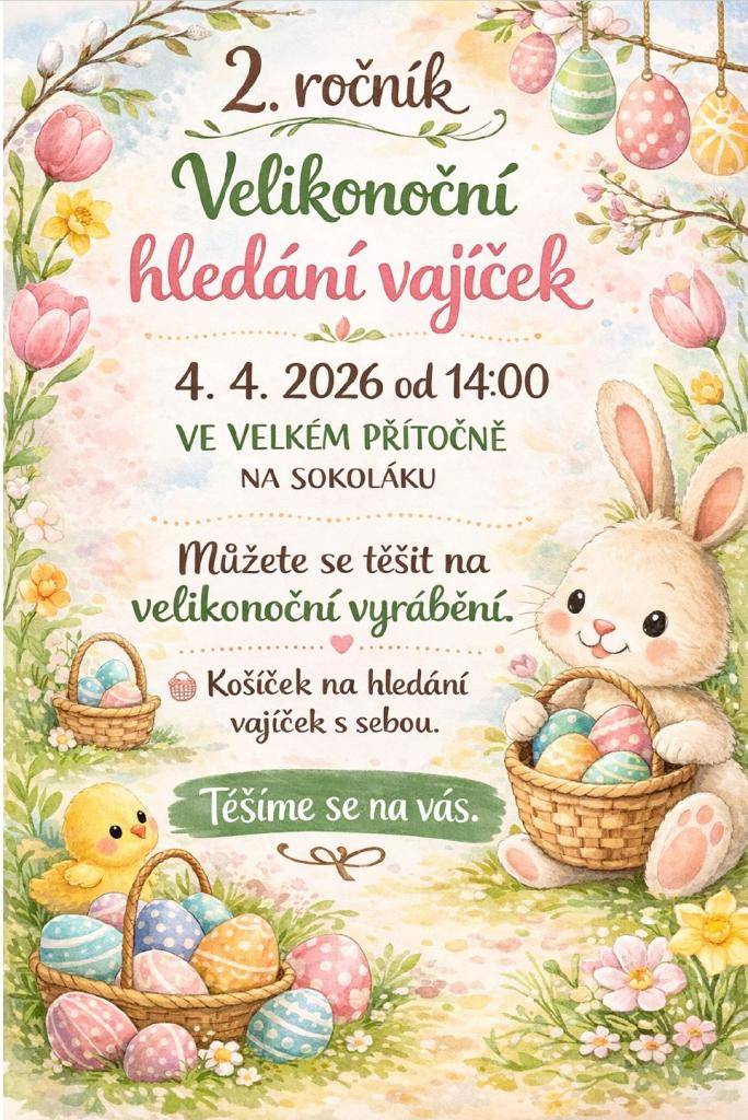 4. dubna od 14 hodin na Sokolském hřišti