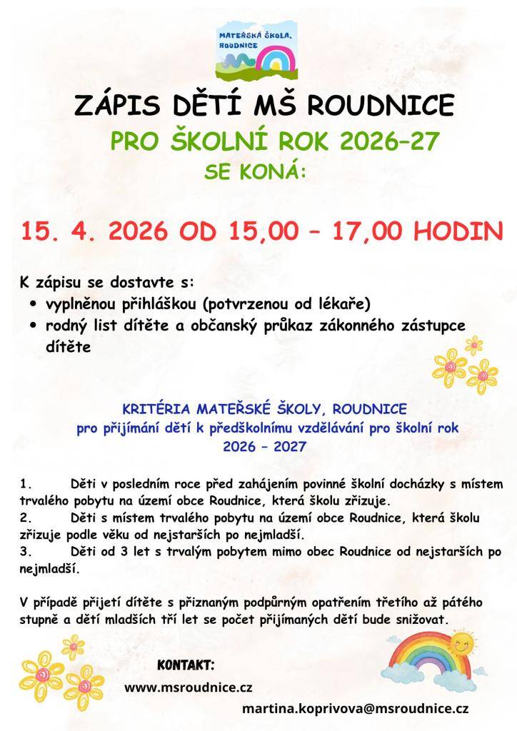 Podrobnosti v příloze.