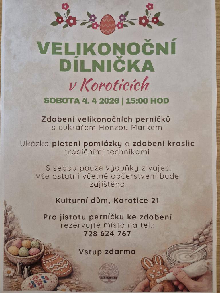 Velikonoční dílnička v Koroticích