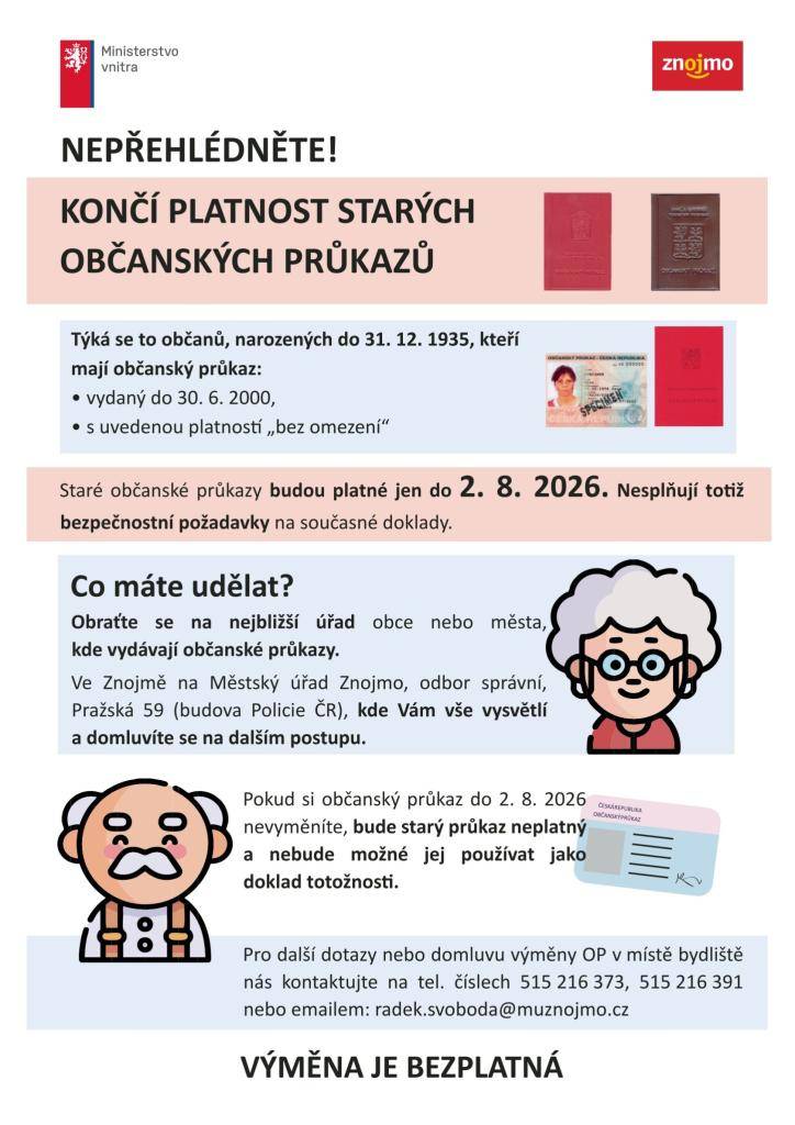 Ukončení platnosti občanských průkazů vydaných do 30. června 2000.