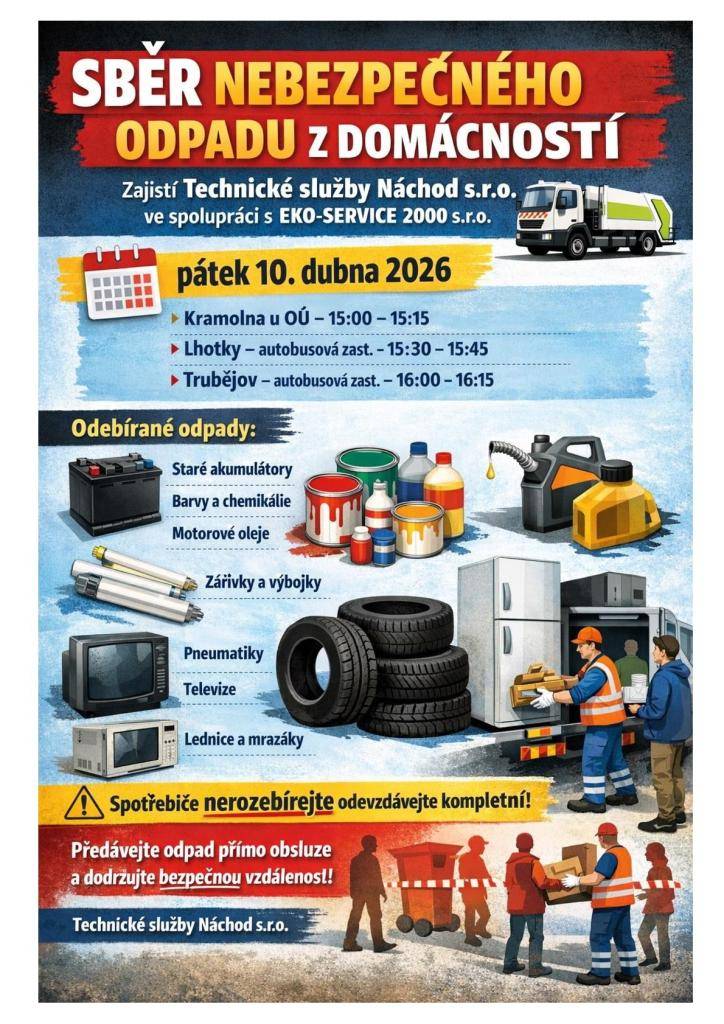 Svoz nebezpečného odpadu 2026