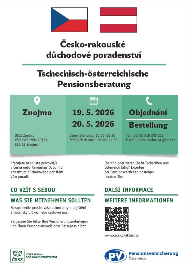 Česko-rakouský poradenský den k důchodům