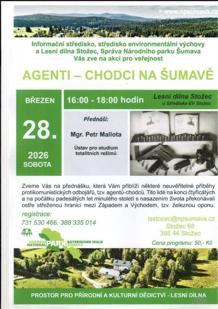 V sobotu 28.03.2026 v době od 16:00 do 18:00 hod. v prostorách Lesní dílny Stožec.