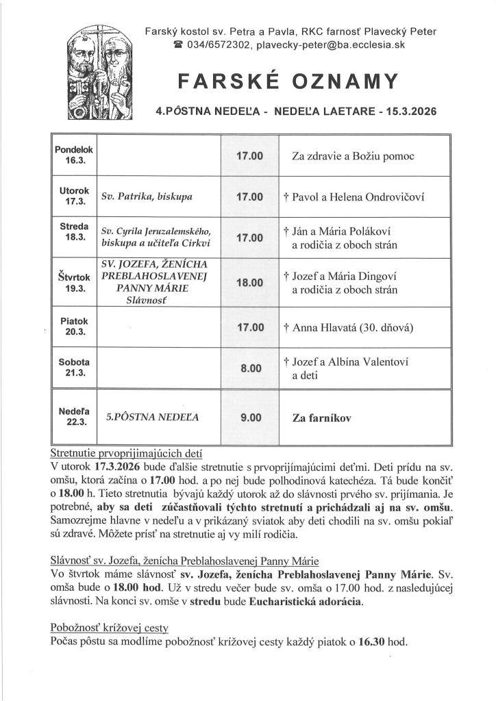 od 16.3. do 22.3.2026