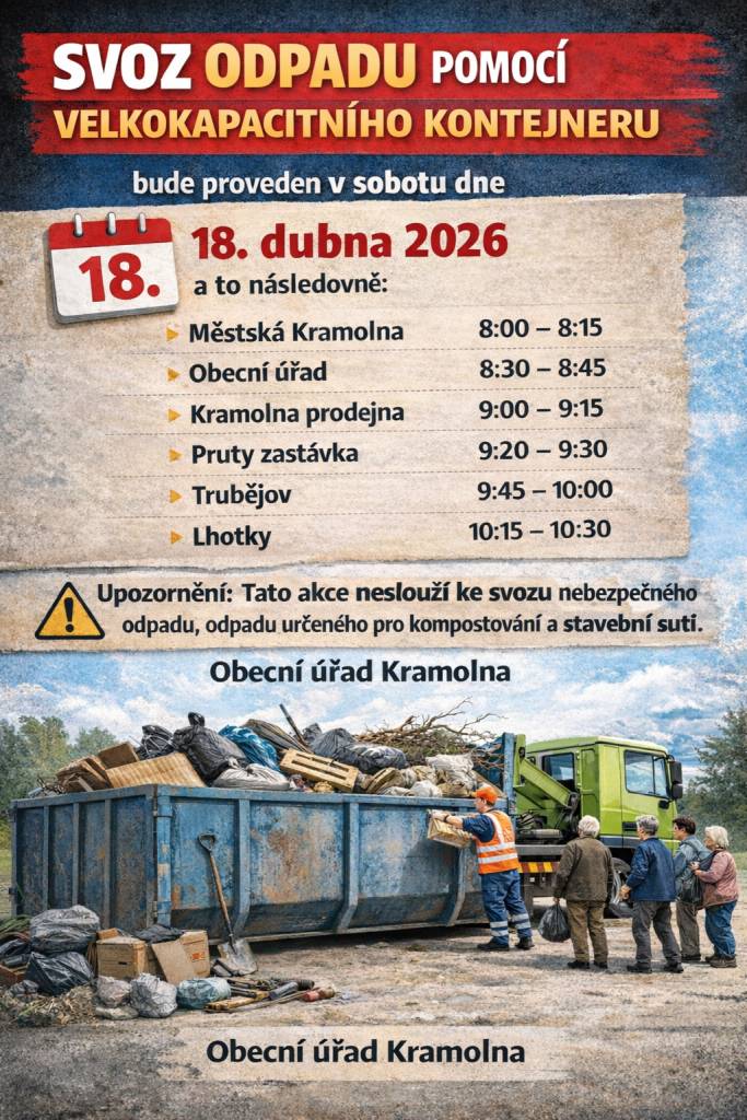 Svoz velkoobjemového odpadu 2026