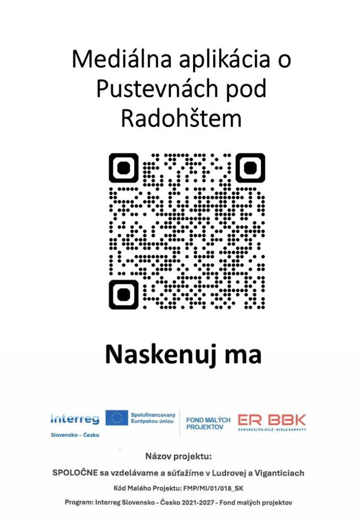 QR kód mediálna aplikácia o Pustevnách pod Radhoštem