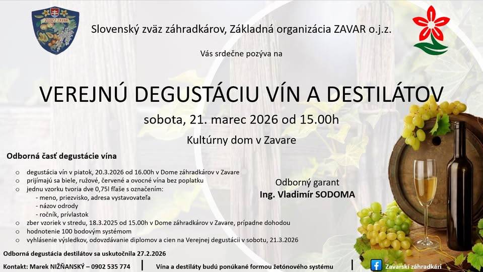KD Zavar  21.3.2026 od 15:00 hod.
