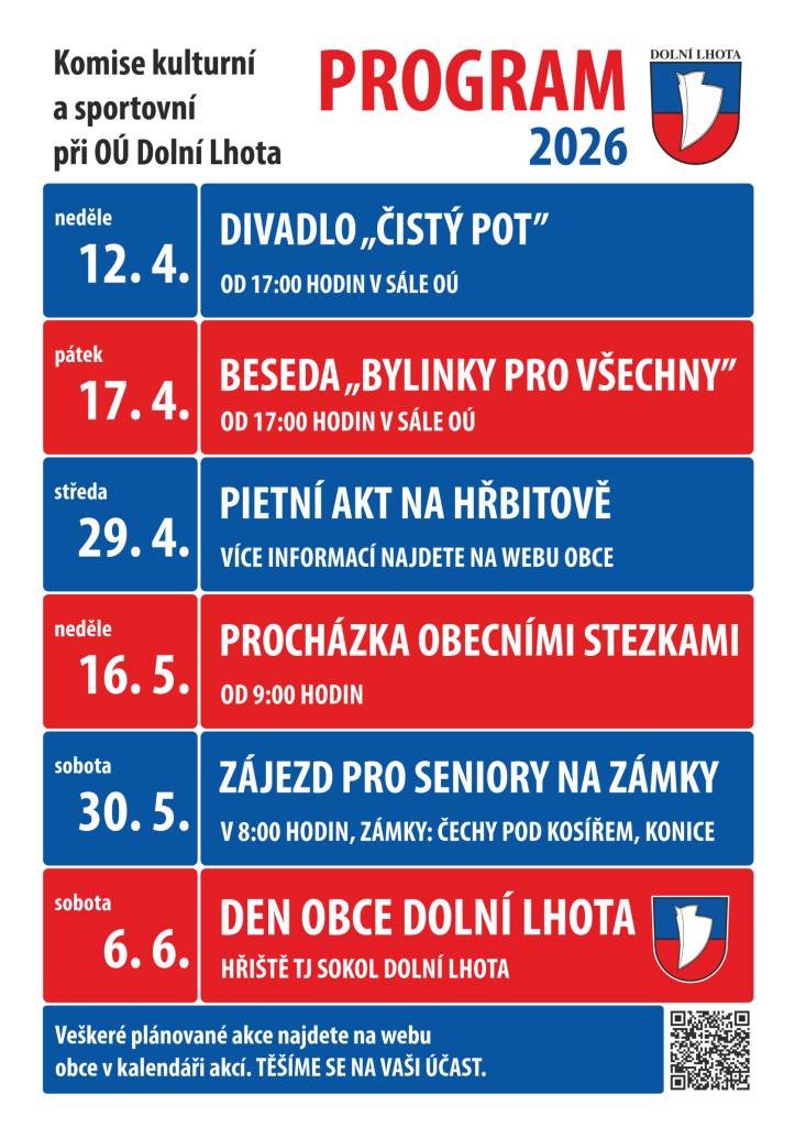 Program na období duben - červen 2026