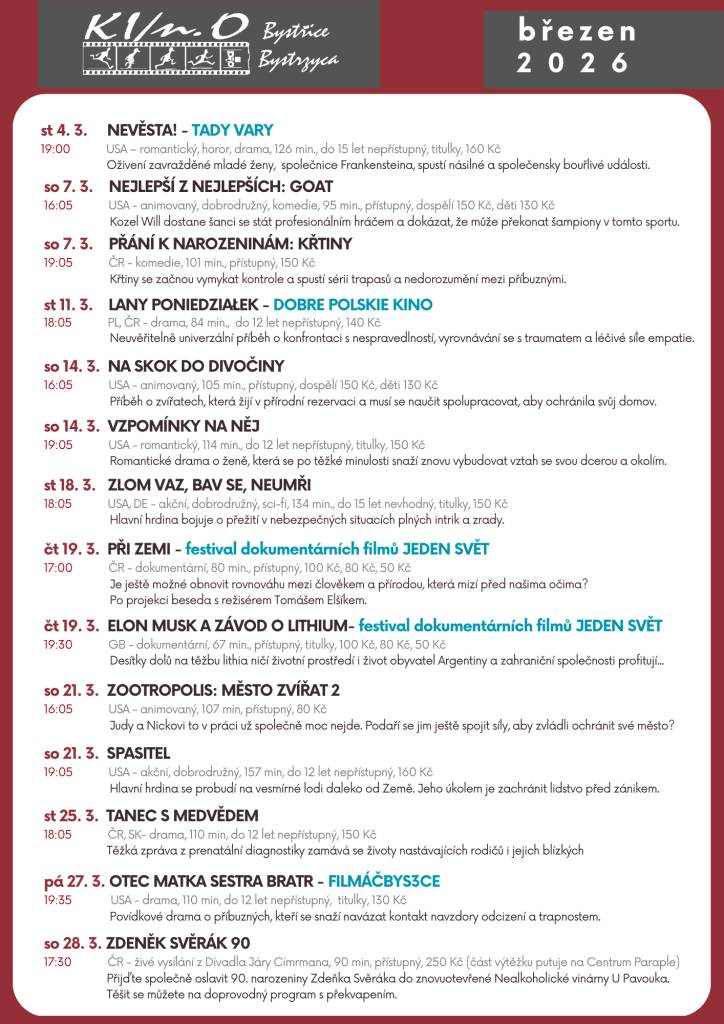 Více informací viz plakát.