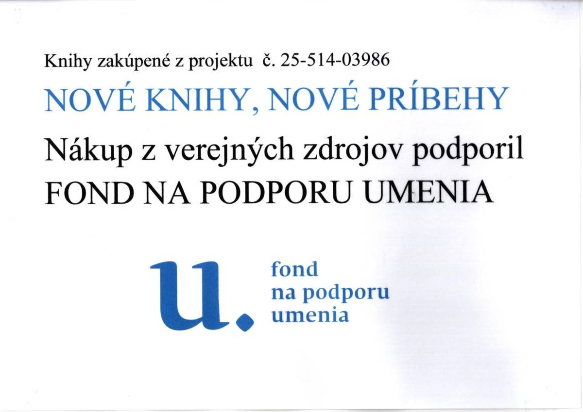 Projekt na obnovu knižného fondu - Fond na podporu umenia