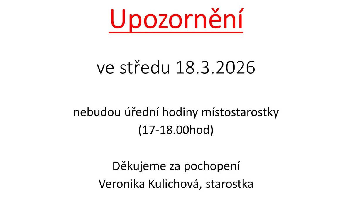 upozornění - info
