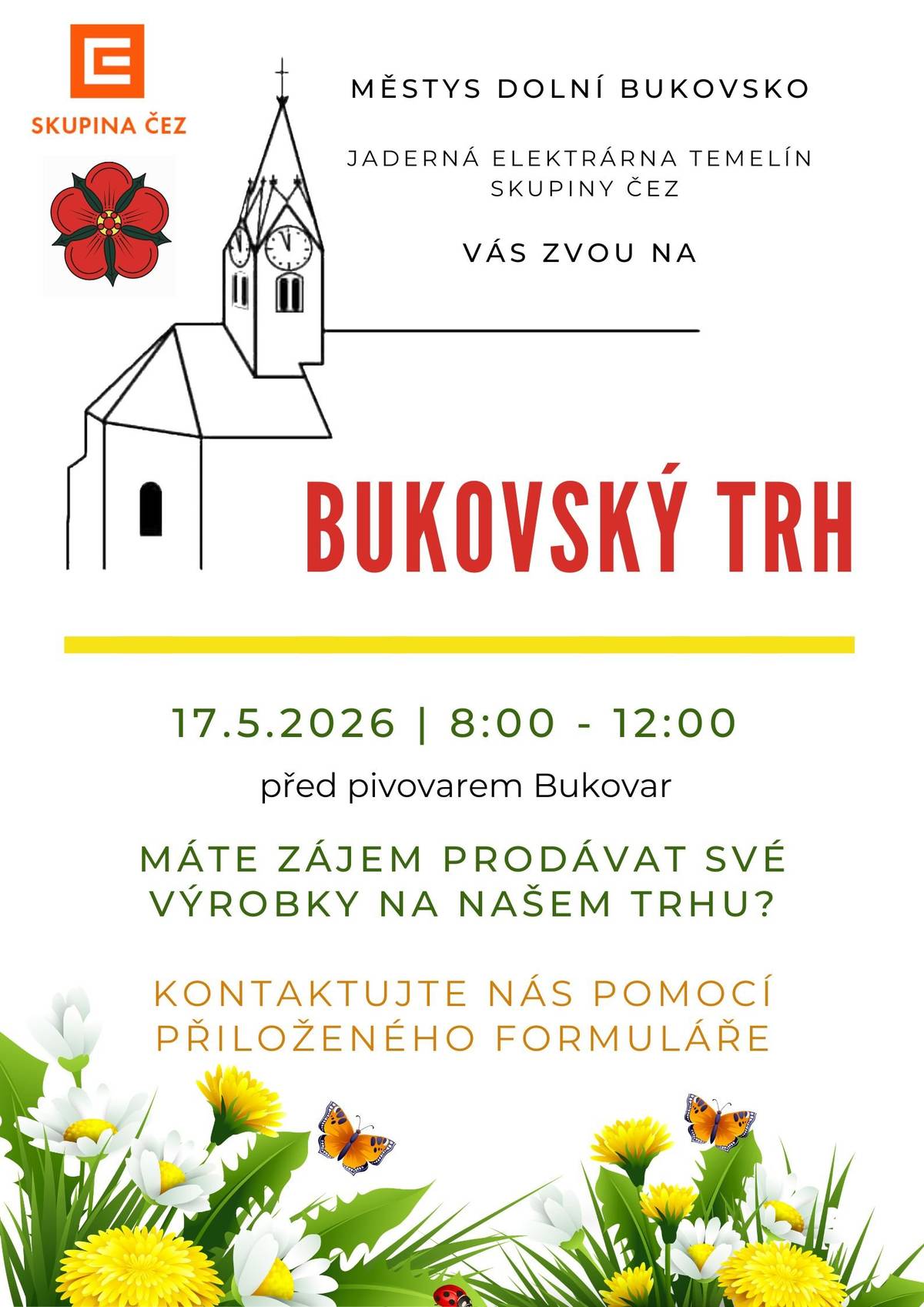 Máte zájem prodávat své výrobky na našem trhu v Dolním Bukovsku? Neváhejte a zapojte se mezi prodejce! 👉 Přihlásit se můžete zde: https://docs.google.com/forms/d/e/1FAIpQLScJx_QPt4y7fvkN5AlAAmZtssq-083DiHDilND3U52LO0FoEA/viewform Těšíme se na vás i vaše originální výrobky! 💛
