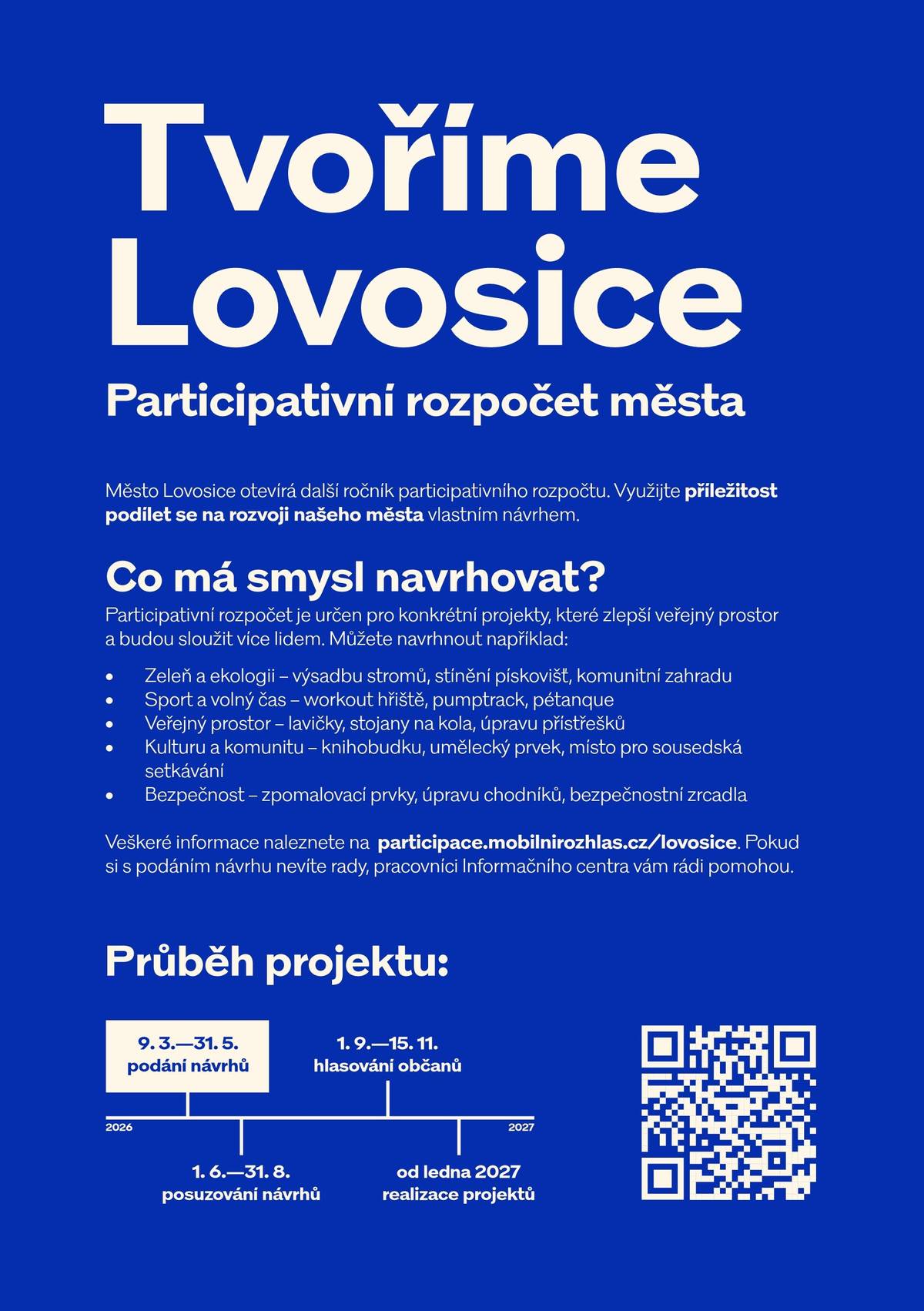 Své návrhy zasílejte prosím pouze prostřednictvím tohoto formuláře: https://participace.mobilnirozhlas.cz/lovosice/