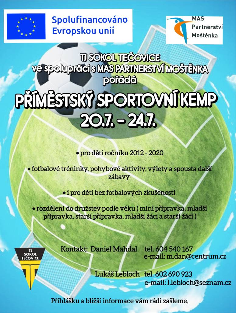 Datum konání: 20. 7. - 24. 7. 2026    Více informací naleznete na letáčku.