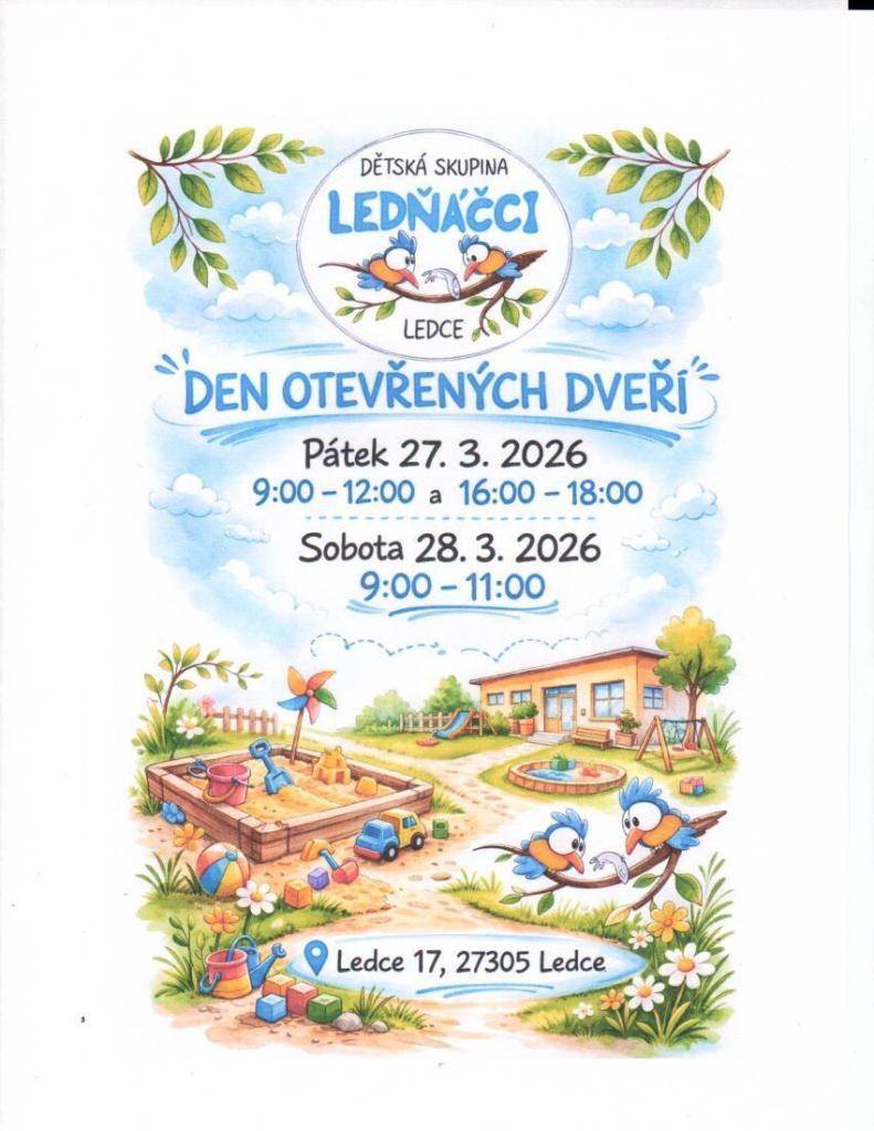 Den otevřených dveří dětská skupina Ledce