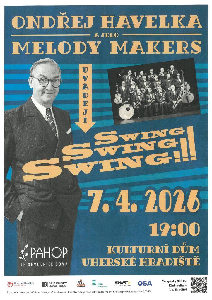 V Uherském Hradišti se 16. března 2026 koná koncert v Klubu kultury, který má podporu starosty města. Zakoupením vstupenky za 970 Kč podpoříte mobilní hospic Pahop, přičemž částka 300 Kč z každé vstupenky bude věnována na jeho činnost. Přijďte si užít jedinečný večer a pomoci těm, kteří to potřebují