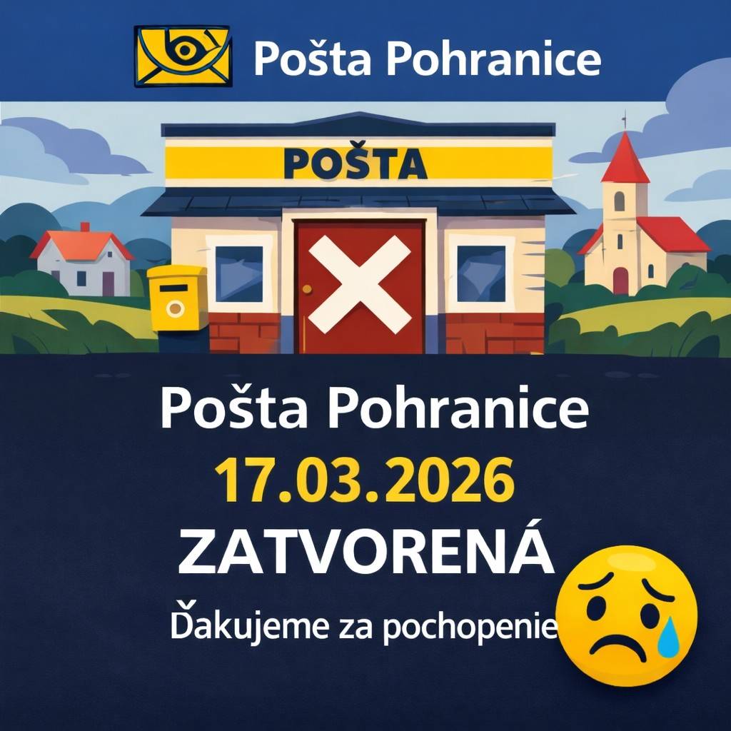 OZNAM POŠTA POHRANICE  A POGRÁNYI POSTA ÉRTESÍTÉSE