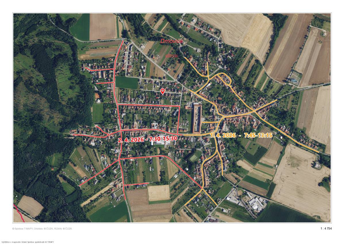 1) Upozorňujeme občany, že v prostoru u trojúhelníku před večerkou je zakázáno zastavovat a parkovat z důvodu otáčení autobusů. Žádáme všechny řidiče o respektování dopravního značení a ohleduplnost. Děkujeme za pochopení. 2) Společnost EG.D, a.s. oznamuje, že z důvodu plánovaných prací na distribuční soustavě dojde v naší obci k přerušení dodávky elektrické energie.  Ve středu 1. dubna 2026 bude elektřina vypnuta od 7:45 h do 13:15 h, a to v lokalitách Kuzina, Skalická, dále podél silnice od Voděrad směrem k zahradnictví, ve středu obce a v ulicích kolem sokolovny a okolí. Ve čtvrtek 2. dubna 2026 bude elektřina vypnuta od 7:30 h do 15:30 h, a to podél hlavní silnice ve směru Lysice – Kunštát, v navazujících ulicích po levé straně, v oblasti za Topakem a v ulicích od rozcestí po odbočku k mateřské škole, včetně obou ulic u mateřské školy.  Žádáme občany, aby si podle přiložené mapy ověřili, zda se odstávka týká jejich domu. Více informací naleznete na webu společnosti EG.D, a. s..