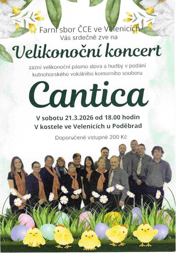 v sobotu 21.3.2026 od 18:00 hodin v kostele ve Velenicích