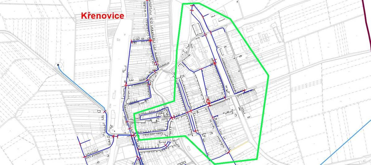 Z důvodu identifikace poruchy na vodovodu, bude v pátek 20.03.2026 v časných ranních hodinách od 01.00 do 02.00 hod. přerušena dodávka vody v části naší obce.  Jedná se zejména o část od potoka na Slavkov u Brna. Přesná lokalita viz mapka.(zeleně ohraničená část)