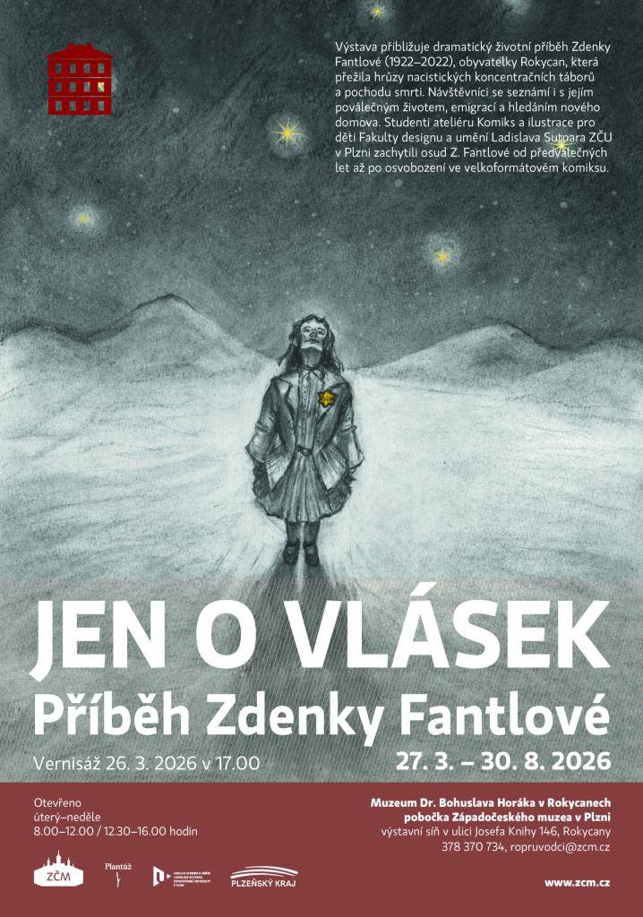 Výstava přibližuje dramatický životní příběh Zdenky Fantlové (1922–2022), obyvatelky Rokycan, která přežila hrůzy nacistických koncentračních táborů a pochodu smrti. Návštěvníci se seznámí i s jejím poválečným životem, emigrací a hledáním nového domova.