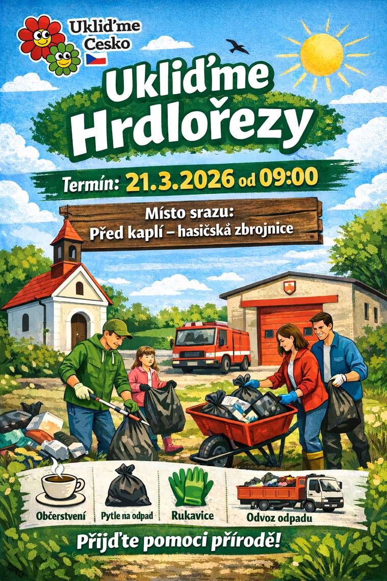 Akce je organizována v rámci iniciativy celostátní akce Ukliďme Česko a vznikla z podnětu soukromé osoby, pana Jaroslava Černého. Jedná se o čistě dobrovolnickou aktivitu občanů bez napojení na obecní zastupitelstvo či jiné instituce. Přijďte pomoci uklidit naše okolí a přispět k hezčímu prostředí pro nás všechny. Těšíme se na vaši účast.