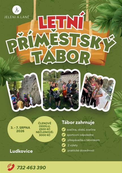 Letní příměstský tábor 3.-7.8.2026