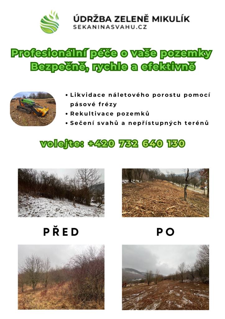 Profesionální péče o vaše pozemky.