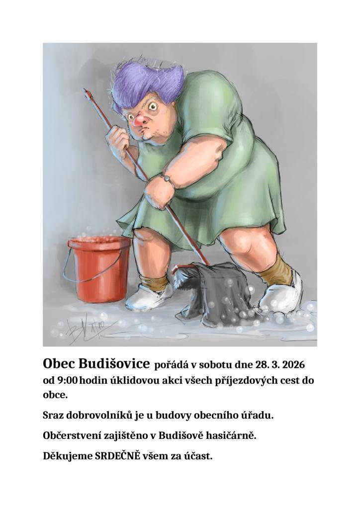 V případě nepříznivého počasí se úklid odkládá na neurčito.