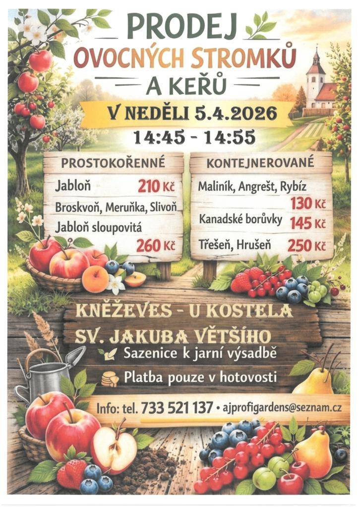 u kostela v Kněževsi, 14,45-14,55hod.