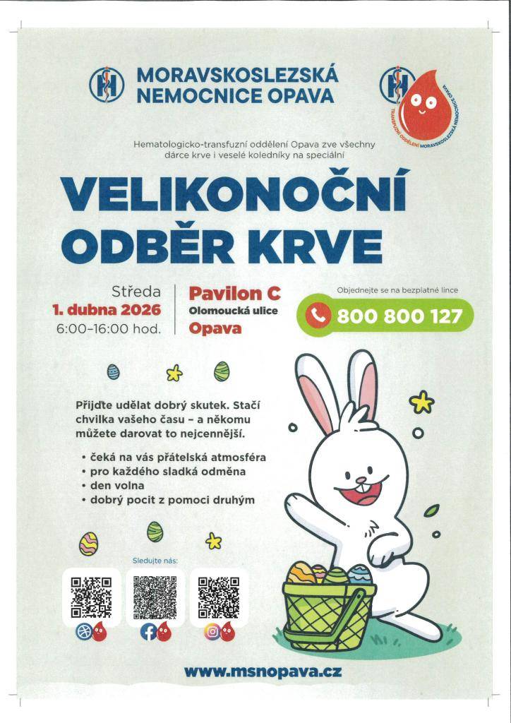 Velikonoční odběr krve