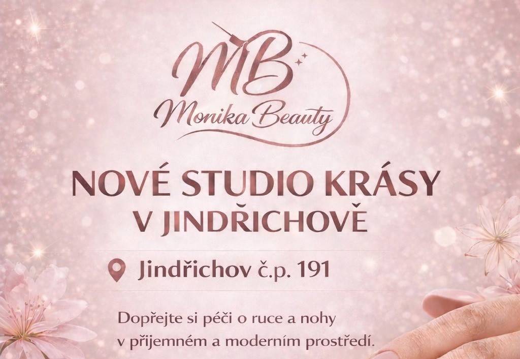 Oznamujeme občanům, že od pondělí 16. března 2026 zahajuje provoz nové studio krásy Monika Beauty, které se nachází v budově č.p. 191 (naproti obecnímu úřadu).   Studio Monika Beauty nabízí:  manikúru,  pedikúru,  gel lak,  ortonyxii (specializovaná podologická metoda pro bezbolestnou léčbu zarůstajících a deformovaných nehtů pomocí tzv. nehtových rovnátek - špon),  parafín.    Objednávky a rezervace na telefonním čísle 604 435 634 (paní Bičianová).