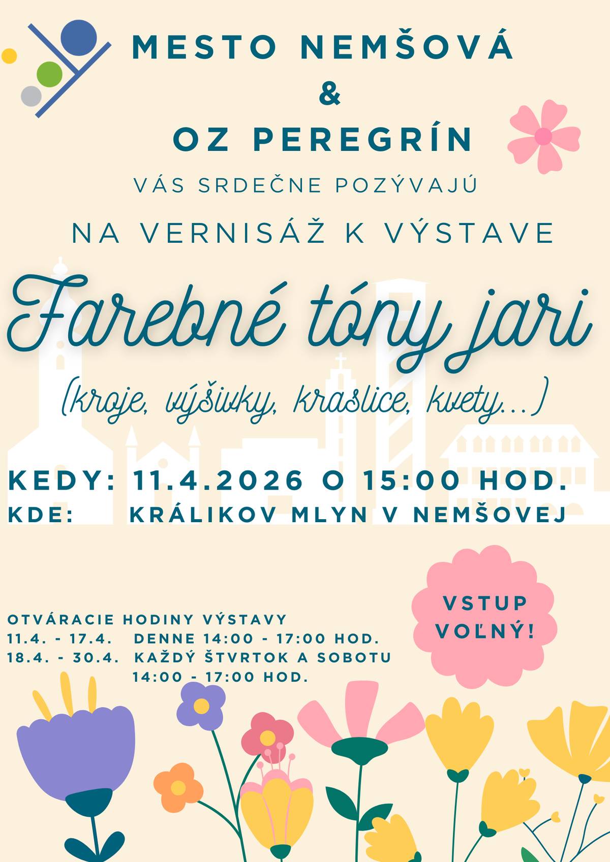🎨...výstava krojov, výšiviek, kraslíc a kvetov, ktorú si môžete pozrieť od 11. do 30. apríla 2026 v priestoroch Králikovho mlyna...  💁♀️Nenechajte si ujsť jej slávnostné otvorenie v sobotu 11.4.2026...