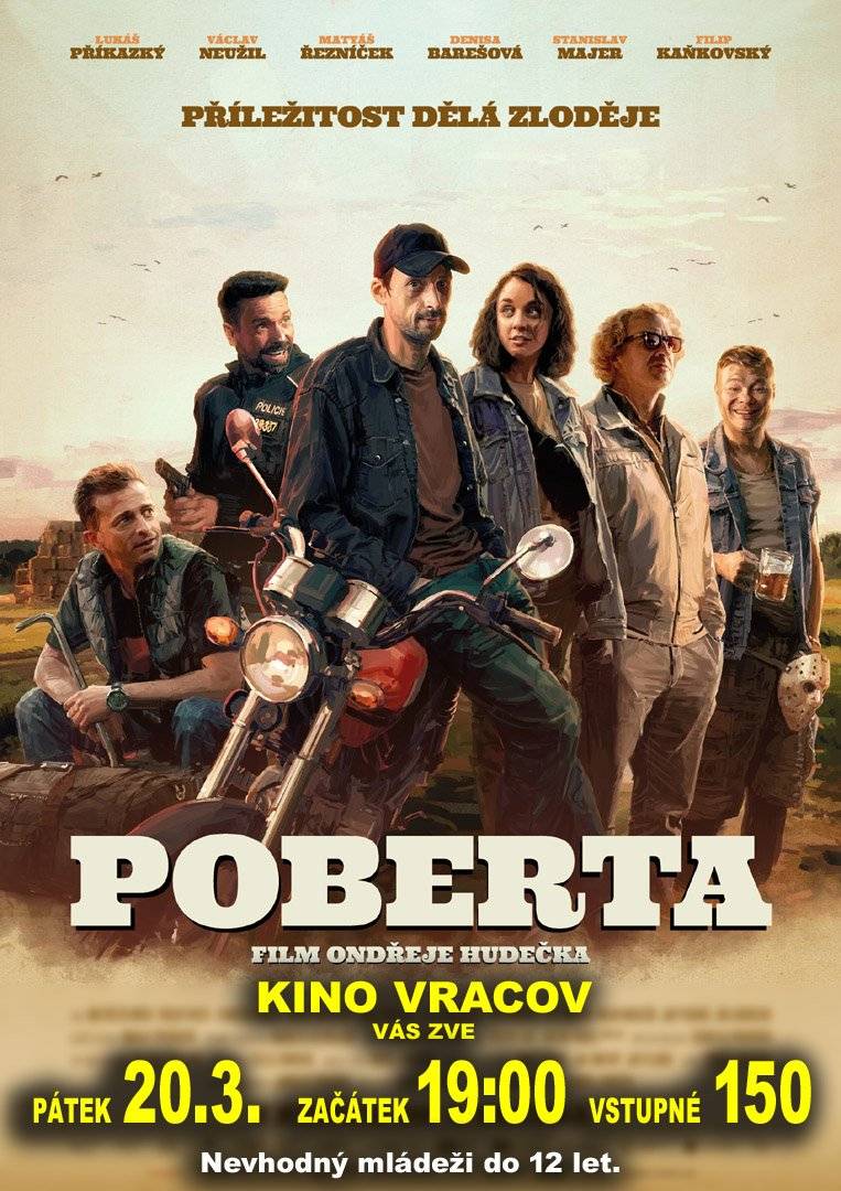 🎬Kino Vracov - Poberta - 20. 3. 2026 MKK Vracov Vás srdečně zve do kina na novou českou krimi komedii Poberta. Tato zlodějská komedie, natáčená ve Strážnici, je svými tvůrci označovaná za slovácký western z covidových časů. Režie se ujal Ondřej Hudeček, rodák ze Strážnice. 🎥. Promítat budeme v pátek 20. 3. 2026 od 19.00 v kinosále kulturního domu ve Vracově. Občerstvení zajištěno. Vstupné je 150 Kč.  🍷Josefský košt vín - 21. 3. 2026 ZO ČZS Vás všechny zve na tradiční Josefský košt vín 🍇do Vracova a to v sobotu 21. 3. 2026 od 13.00 ve sportovní hale ve Vracově. Těšit se můžete na výborná vína místních i přespolních vinařů a od 17.00 Vám k tanci i poslechu zahraje Slávek Vávra.  🎤Vracovský slavíček - 26. 3. 2026 MZŠ Vracov pořádá pěveckou soutěž Vracovský slavíček 🐦. ve čtvrtek 26. 3. 2026 od 16.30 v kinosále kulturního domu ve Vracově, na kterou Vás srdečně zve.  🚒Vracovská hala - 28. 3. 2026 SDH Vracov Vás zve na Vracovskou halu - Soutěž mladých hasičů 🔥👧🧒, a to v sobotu 28. 3. 2026 od 9.00 ve sportovní hale ve Vracově. Více info na: www.oshhodonin.cz  🎭Divadelní představení - Blbec k večeři - 28. 3. 2026 Ochotnické divadlo Vracov NEJENXMÍCHU Vás srdečně zve na svou premiéru divadelní hry Blbec k večeři. Ta se uskuteční v sobotu 28. 3. 2026 od 19.00 v kinosále kulturního domu ve Vracově. Vstupné je 150 Kč. Předprodej vstupenek je v infocentru Vracov.  🐣Hledání velikonočních vajíček - 29. 3. 2026 SVČ Dúbrava zve všechny děti s rodiči nebo prarodiči na Hledání velikonočních vajíček 🥚🌲 v neděli 29. 3. 2026 od 15.00 do 17.00 v ulici Ernestovská v lese. Těšit se můžete na hledání vajíček, zdobení perníčků a výtvarné tvoření. Nezapomeňte si vzít košíček na vajíčka. 🧺  🎻Předprodej vstupenek na VUS Ondráš  Informační centrum města Vracova oznamuje, že zahájilo předprodej vstupenek na VUS Ondráš - pořad Karpatami 🌄, který se koná 1. 4. 2026 v 19.00. Cena vstupenky je 250 Kč.