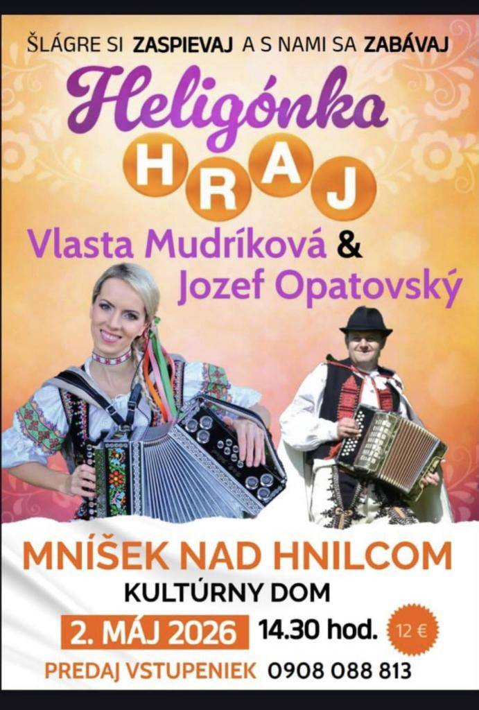 Šlágre si zaspievaj a s nami sa zabávaj!   Heligónka hraj.