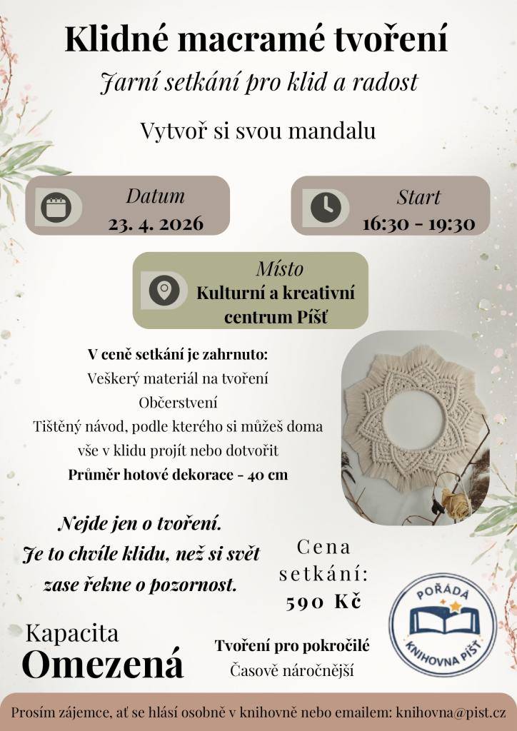Macramé tvoření 23.04.2026