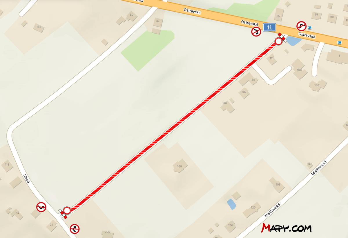 Upozorňujeme občany na úplnou uzavírku silničního provozu na ulici Slepá v termínu od 24. 3. 2026, 7:00 do 24. 6. 2026, 15:00. Uzavírka se týká úseku od křižovatky se silnicí I/11 (ul. Ostravská) v délce cca 380 m, a to z důvodu výstavby vodovodního řadu. Děkujeme za pochopení a doporučujeme využít objízdné trasy.