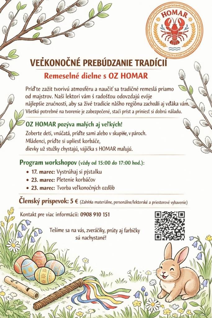 Príďte zažiť tvorivú atmosféru a naučiť sa tradičné remeslá priamo od majstrov