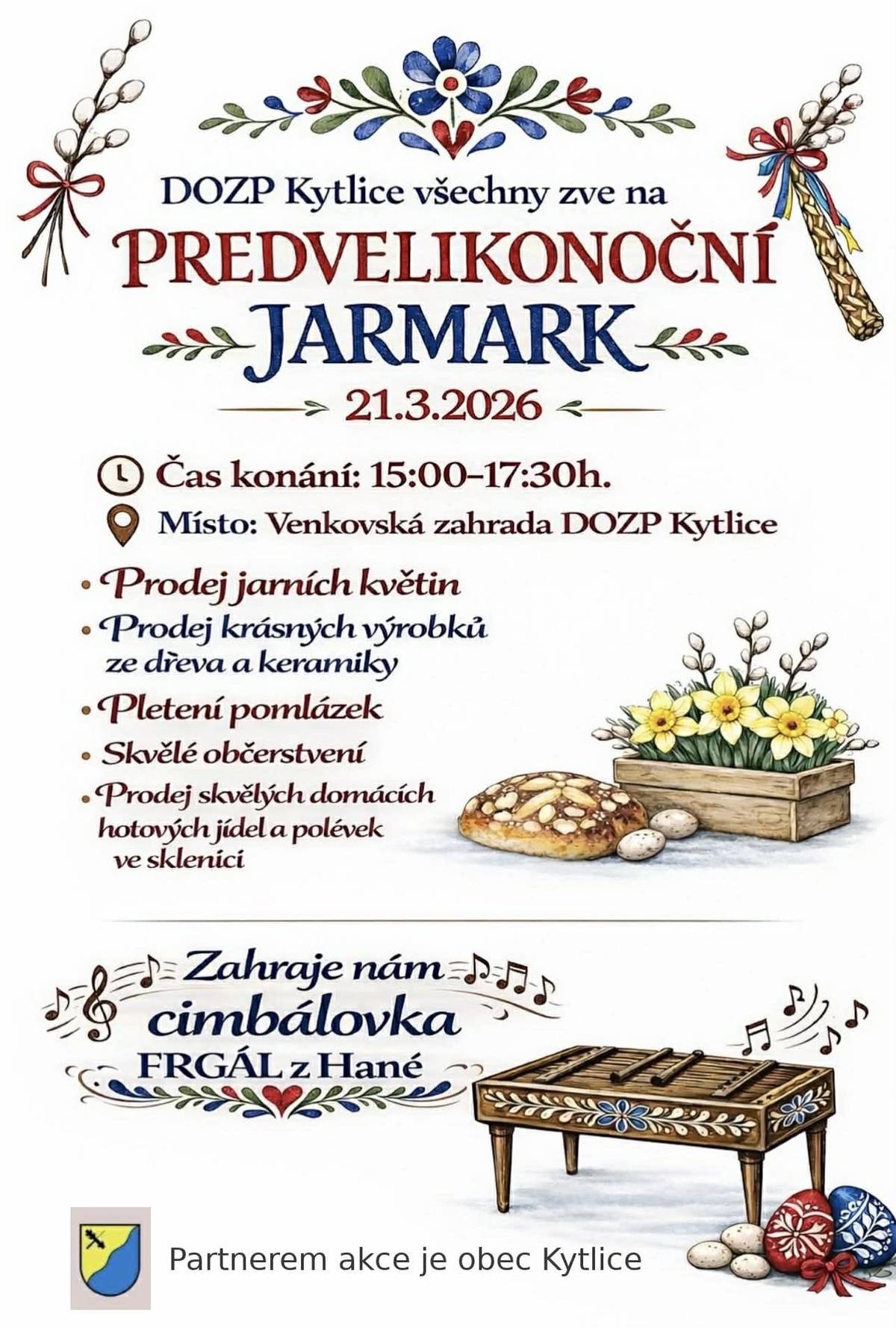 21.3.2026 od 15:00 na Venkovské zahradě DOZP Kytlice.