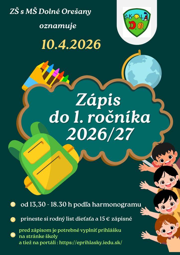 Zápis do 1. ročníka