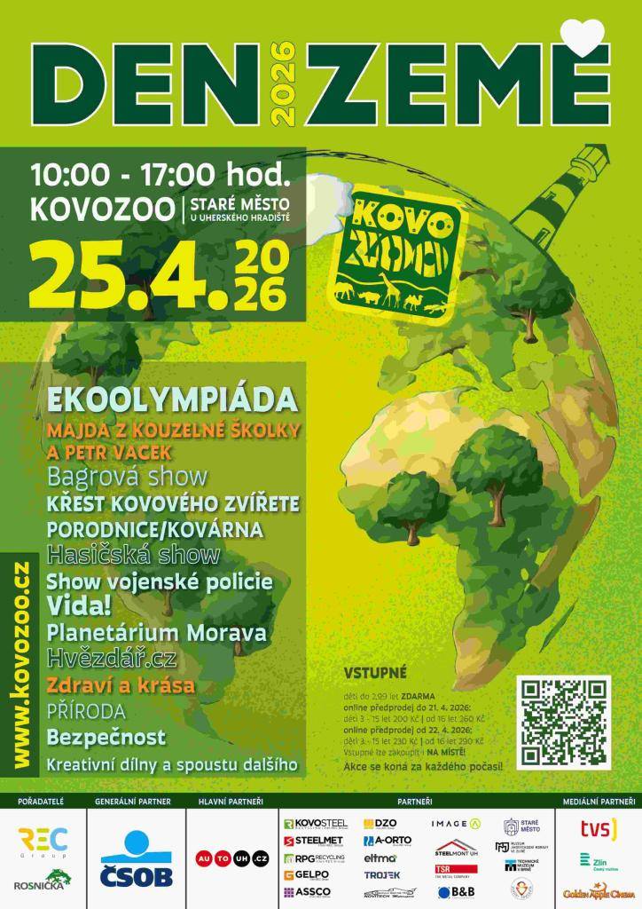 V sobotu 25.4.2026 bude  na provozovně  KOVOSTEEL Staré Město  ZAVŘENO  (z důvodu konání akce DEN ZEMĚ 2026)  Ostatní provozovny budou otevřeny.