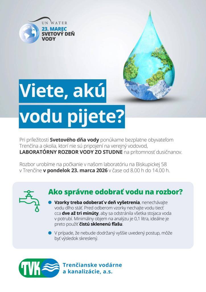 Svetový deň vody 2026.