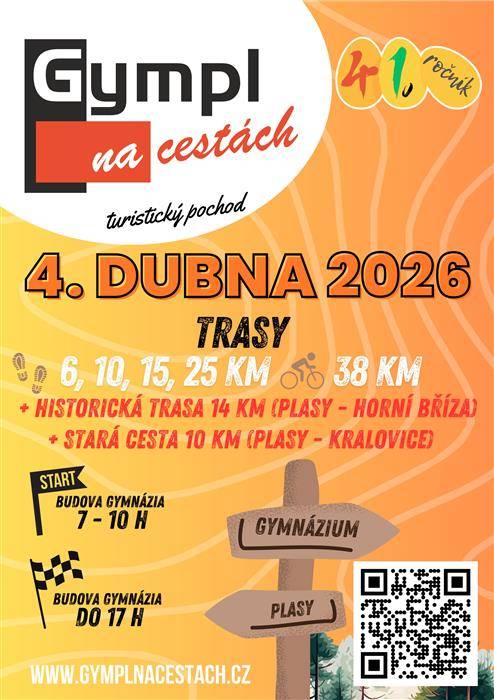 Turistický pochod Gympl na cestách dne 4. dubna 2026