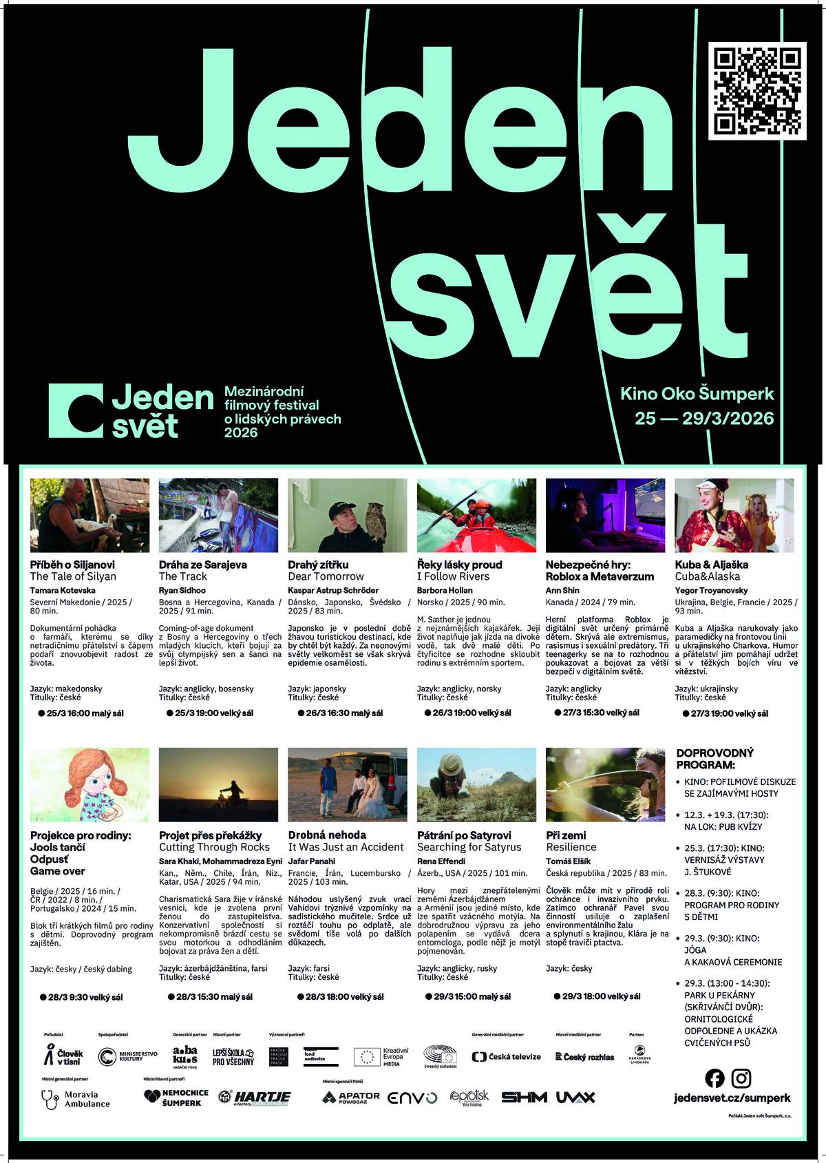 Pozvánka na akci Jeden svět v Šumperku - Kino Oko Šumperk.