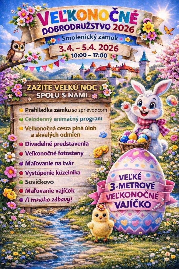3.4. - 5.4.2026  od 10:00 - 17:00 hod.  Smolenický zámok