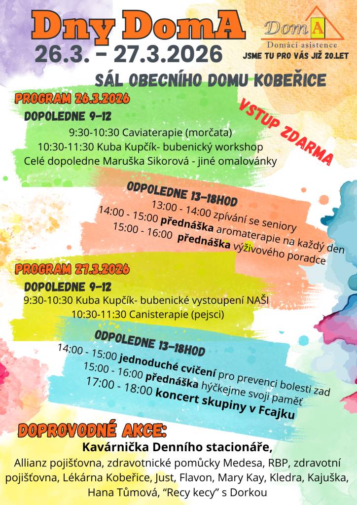 Ve dnech 26.3.2026 a 27.3.2026 v sále Obecního domu v Kobeřicích