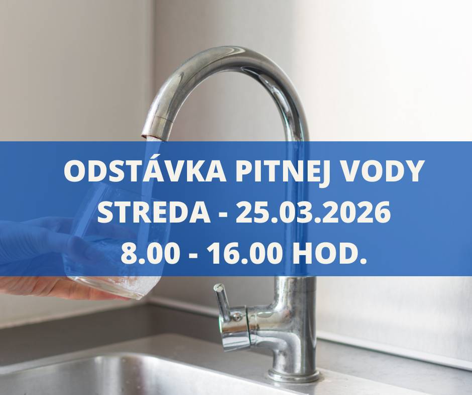 🛁Regionálna vodárenská spoločnosť Vlára-Váh, s.r.o. oznamuje občanom, že z dôvodu rekonštrukcie verejného vodovodu na ul. Mládežnícka v Nemšovej, bude odstavený prívod pitnej vody...  📅KEDY: 25.3.2026 od 8.00 hod. do 16.00 hod.  📌KDE: na uliciach Hornov, Sklárska, Odbojárov, Janka Palu, KC Nemšová, budova Slovenskej pošty, Dom služieb a orientačné čísla na ul. SNP: 4, 6, 8, 10, 12...